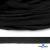 Шнур плетеный d-8 мм плоский, 70% хлопок 30% полиэстер, уп.85+/-1 м, цв.- чёрный - купить в Уссурийске. Цена: 735 руб.