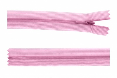 Молния потайная Т3 513, 60 см, капрон, цвет св.розовый - купить в Уссурийске. Цена: 10.24 руб.