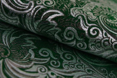 Ткань костюмная жаккард, 135 гр/м2, шир.150см, цвет зелёный№4 - купить в Уссурийске. Цена 441.94 руб.