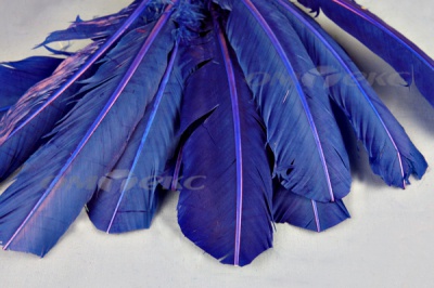 Декоративный Пучок из перьев, перо 23см/синий - купить в Уссурийске. Цена: 12.34 руб.